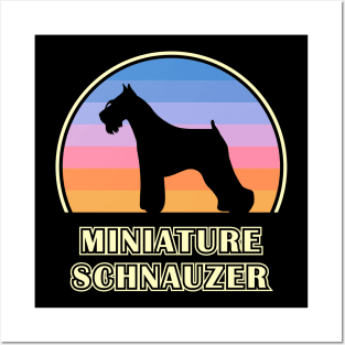 Miniature Schnauzer Vintage Sunset Dog Posters and Art